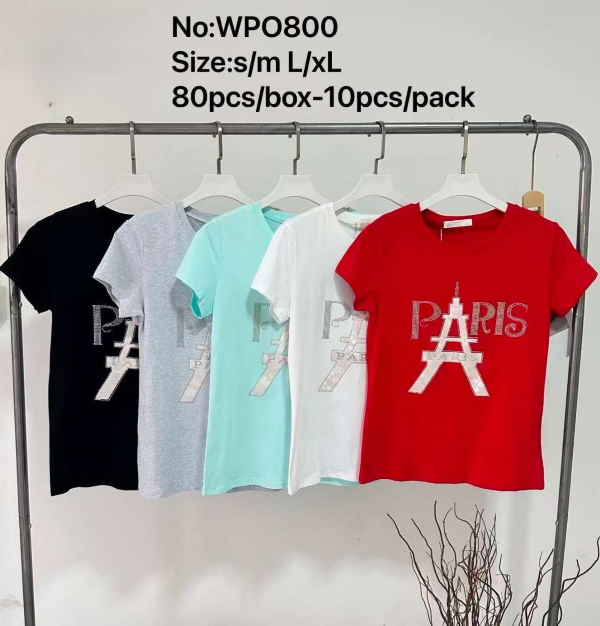 Bluzki damskie jeansy Roz S/M-L/XL, Mix Kolor Paczka 10 szt